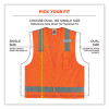 Glowear 8249Z Class 2 Economy Surveyors Zipper Vest, Polyester, 4X-Large/5X-Large, Orange