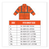 Glowear 8365 Class 3 Hi-Vis Rain Jacket, Polyester, Large, Orange