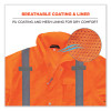 Glowear 8365 Class 3 Hi-Vis Rain Jacket, Polyester, 3X-Large, Orange