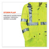 Glowear 8365 Class 3 Hi-Vis Rain Jacket, Polyester, X-Large, Lime