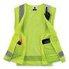 Glowear 8249Z-S Single Size Class 2 Economy Surveyors Zipper Vest, Polyester, Medium, Lime