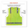 Glowear 8249Z-S Single Size Class 2 Economy Surveyors Zipper Vest, Polyester, 2X-Large, Lime