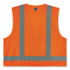 Glowear 8249Z-S Single Size Class 2 Economy Surveyors Zipper Vest, Polyester, Medium, Orange