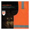 Glowear 8249Z-S Single Size Class 2 Economy Surveyors Zipper Vest, Polyester, Medium, Orange