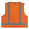 Glowear 8249Z-S Single Size Class 2 Economy Surveyors Zipper Vest, Polyester, 2X-Large, Orange