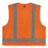 Glowear 8249Z-S Single Size Class 2 Economy Surveyors Zipper Vest, Polyester, 5X-Large, Orange
