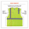 Glowear 8210Hl-S Single Size Class 2 Economy Mesh Vest, Polyester, Medium, Lime