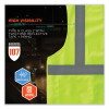 Glowear 8215Ba-S Single Size Class 2 Economy Breakaway Mesh Vest, Polyester, Medium, Lime