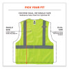 Glowear 8215Ba-S Single Size Class 2 Economy Breakaway Mesh Vest, Polyester, Medium, Lime