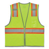 Glowear 8246Z-S Single Size Class 2 Two-Tone Mesh Vest, Polyester, Large, Lime