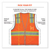Glowear 8246Z-S Single Size Class 2 Two-Tone Mesh Vest, Polyester, Small, Orange