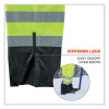 Glowear 8918Bk Class E Hi-Vis Rain Bibs Black Bottom, Medium, Lime