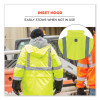 Glowear 8365Bk Class 3 Hi-Vis Rain Jacket Black Bottom, Large, Lime