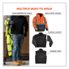 Glowear 8381 Class 3 Hi-Vis 4-In-1 Quilted Bomber Jacket, Orange, Large