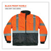 Glowear 8377 Class 3 Hi-Vis Quilted Bomber Jacket, Orange, Medium