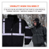 Glowear 8377Ev Non-Certified Hi-Vis Quilted Bomber Jacket, Black, 5X-Large