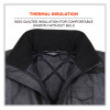 Glowear 8377Ev Non-Certified Hi-Vis Quilted Bomber Jacket, Black, 5X-Large