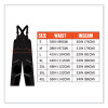 N-Ferno 6471 Thermal Bibs With 500D Nylon Shell, 3X-Large, Black
