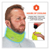 Chill-Its 6489 2-Layer Cooling Performance Knit Multi-Band, Polyester/Spandex, Small/Medium, Hi-Vis Lime