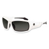Skullerz Odin Safety Glasses, White Full Frame, Polarized Smoke Dual Lens