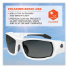 Skullerz Odin Safety Glasses, White Full Frame, Polarized Smoke Dual Lens
