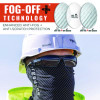 Skullerz Odin Anti-Scratch Enhanced Anti-Fog Safety Glasses, Matte Black Full Frame, Smoke Dual Lens