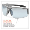 Skullerz Dagr Safety Glasses, Matte Gray Half Frame, Clear Single I/O Lens