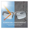 Skullerz Dagr Safety Glasses, Matte Gray Half Frame, Clear Single I/O Lens