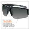 Skullerz Dagr Safety Glasses, Matte Black Half Frame, Smoke Single Lens