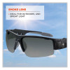 Skullerz Dagr Safety Glasses, Matte Black Half Frame, Smoke Single Lens