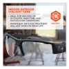 Skullerz Dagr Safety Glasses, Matte Black Half Frame, Clear Single Anti-Fog I/O Lens