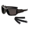 Skullerz Loki Safety Glasses/Goggles, Fog-Off Technology, Black Full Frame, Smoke Dual Lens