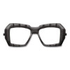 Skullerz Loki Safety Glasses/Goggles, Black Full Frame, Mirrored Blue Dual Lens