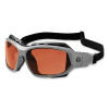 Skullerz Loki Safety Glasses/Goggles, Matte Gray Full Frame, Polarized Copper Dual Lens