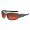 Skullerz Loki Safety Glasses/Goggles, Matte Gray Full Frame, Polarized Copper Dual Lens