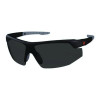 Skullerz Skoll Anti-Scratch Enhanced Anti-Fog Safety Glasses, Matte Black Half Frame, Smoke Single Lens