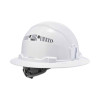 Skullerz 8973 Class C Hard Hat Full Brim, Vented, 4-Point Standard Ratchet Suspension, One Size Fits Most (6.5 To 8), White