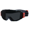 Skullerz Modi Otg Anti-Scratch And Enhanced Anti-Fog Safety Goggles With Elastic Strap, Smoke Lens, Gray/Clear Frame