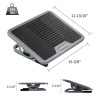 Adjustable Ergonomic Footrest, 15.38 x 11.81 x 3.32 To 5.19, Black/Gray