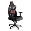 Python Ii Ergonomic Chair, Supports Up To 300 Lb, 18.88" To 22.83" Seat Height, Black Fabric Seat, Black/Red Fabric Back
