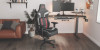 Python Ii Ergonomic Chair, Supports Up To 300 Lb, 18.88" To 22.83" Seat Height, Black Fabric Seat, Black/Red Fabric Back