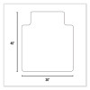 Everlife Chair Mat For Extra-High/Plush Pile Carpeted Floors, Rectangular With Lip, 36" x 48", Clear