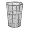 Steel Mesh Corrosion Resistant Trash Can, 48 Gal, Silver