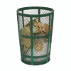 Steel Mesh Corrosion Resistant Trash Can, 48 Gal, Green