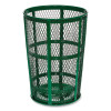 Steel Mesh Corrosion Resistant Trash Can, 48 Gal, Green