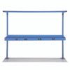 Upper Workbench Shelf, 6 Single Outlets, For Use With 60" Wide Workbenches, 100 Lb Weight Capacity