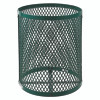 Outdoor Diamond Steel Trash Can, 36 Gal, Green