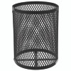 Outdoor Diamond Industrial Steel Trash Can, 36 Gal, Black