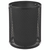 Outdoor Diamond Industrial Steel Trash Can, 36 Gal, Black