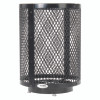 Outdoor Diamond Steel Trash Can With Base, 36 Gal, Black